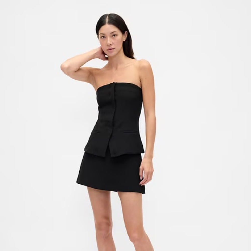 Nwt GAP Black Strapless Tailored Tube Top